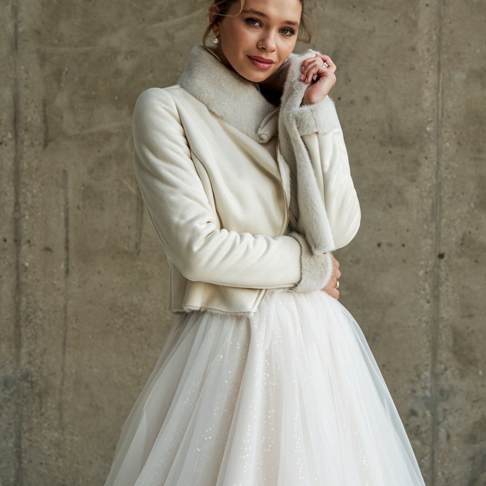 Bridal Jacket Faux Fur Lining